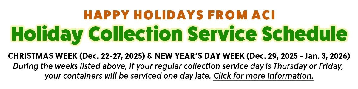 Holiday Collection Schedule